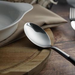 Ложка столовая 20,5 см ручка черный пластик Grazia P.L. Proff Cuisine [12]