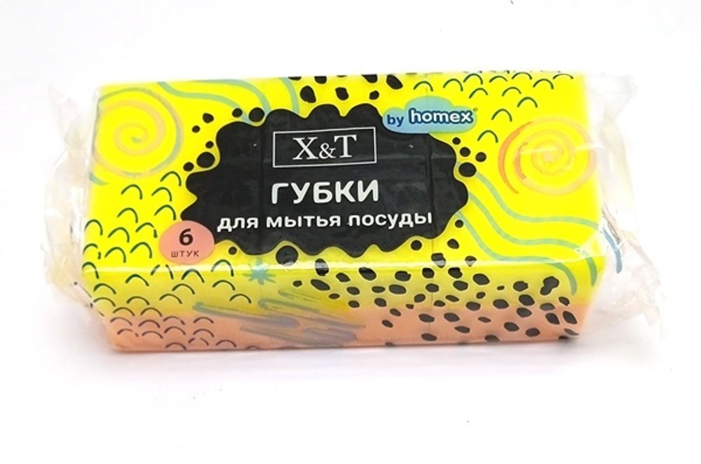 Губка для посуды Х&Т 6шт