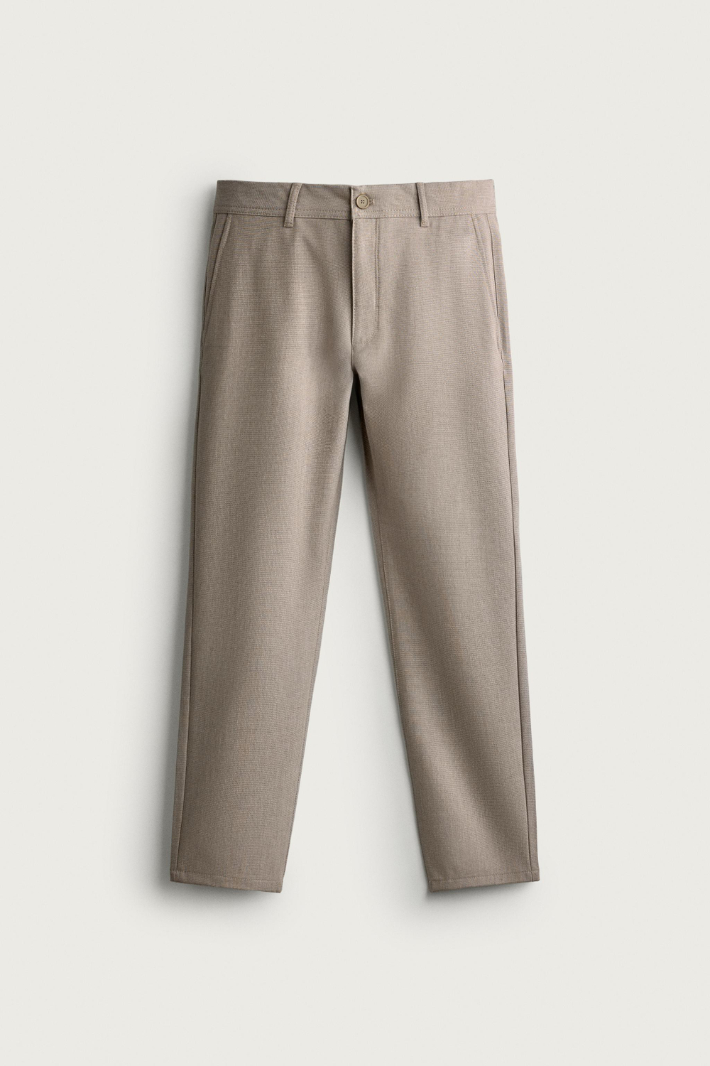 КОМФОРТНЫЕ БРЮКИ ЧИНОС ИЗ РЕЛЬЕФНОЙ ТКАНИ — ZARA