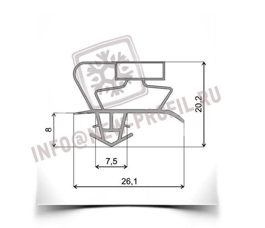 Уплотнитель для холодильника TOSHIBA GR-M74RD х.к. 1143*714 мм по пазу (017 АНАЛОГ)