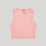 Ribbed Crop Top Crystal Rose