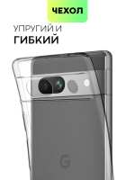 Чехол BROSCORP для Google Pixel 7a (арт. PIXEL-7A-TPU-01-TRANSPARENT)