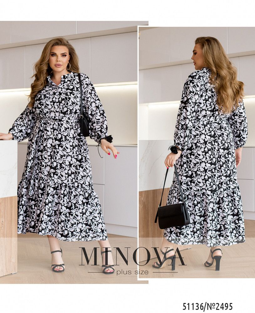 Платье 2495-черный Minova Платье 2495-черный Minova