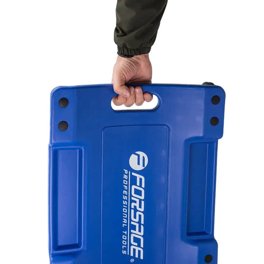 Лежак пластиковый подкатной на 6-ти колесах Forsage F-TRH6802-2
