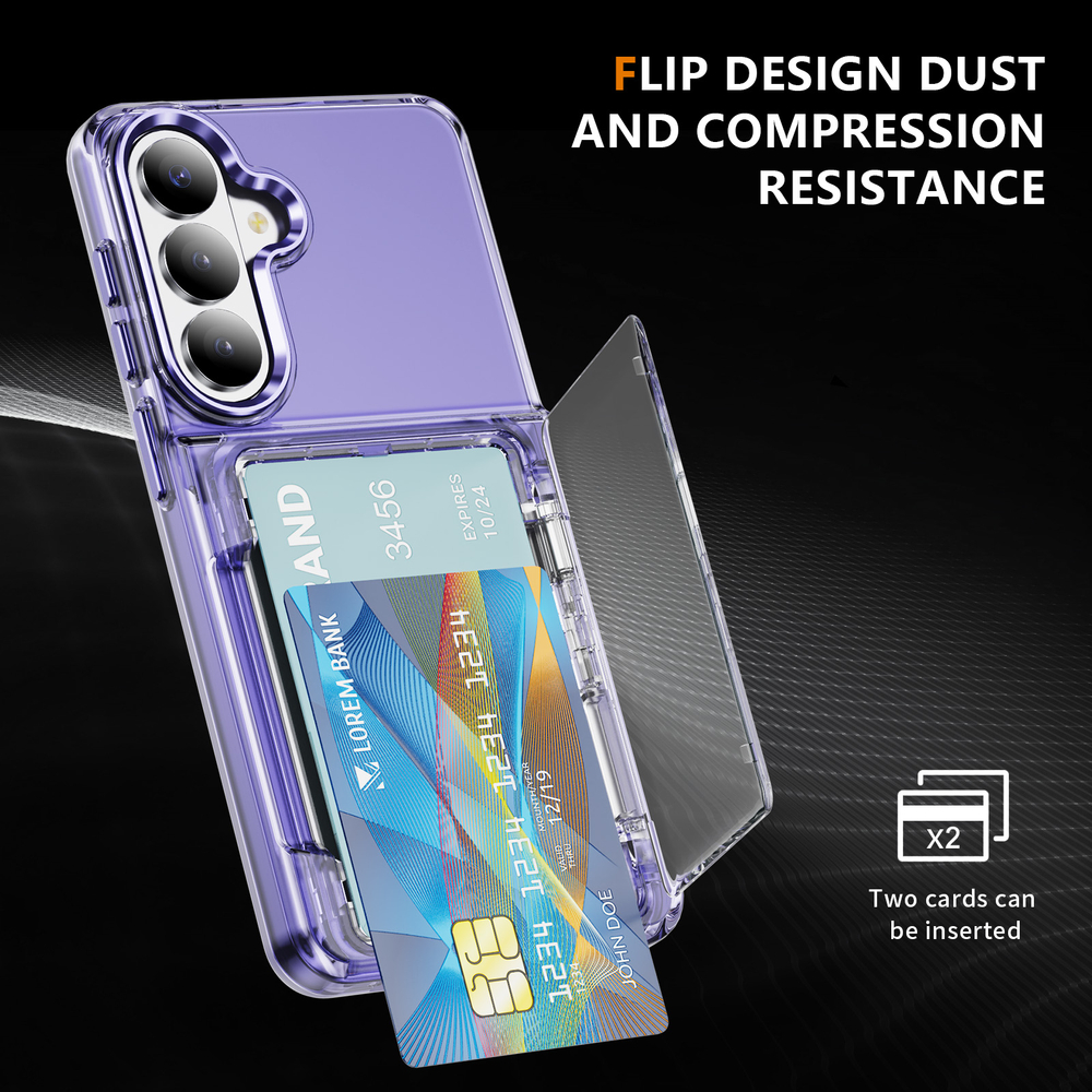 Прозрачный чехол Lumen Case с подставкой 2‑в‑1 и отделением для карт: Samsung Galaxy S26+