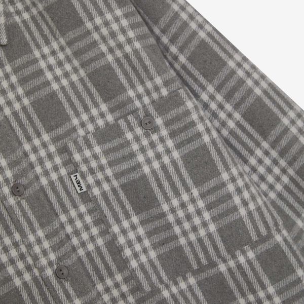 Рубашка Plaid Flannel серо-белая - фото 7