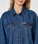Джинсовая рубашка Guess Jeans - голубой(W5RH89 D5M84)