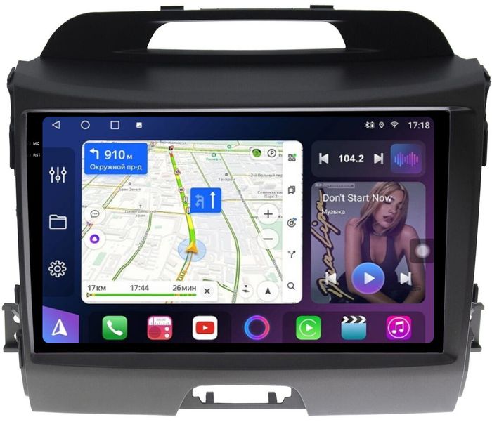 Магнитола для KIA Sportage 3 2010-2016 - FarCar BM537M-2K монитор 9.5" 2K QLED на Android 14, Быстрая, CarPlay, 4G SIM-слот