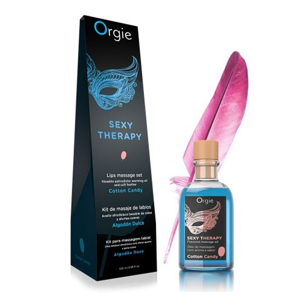 Orgie - массажный съедобный гель Lips Massage со вкусом сахарной ваты, 100мл