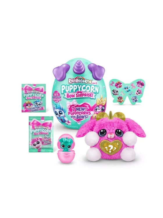Мягкая игрушка сюрприз яйцо Rainbocorns Puppycorn Bow Зуру