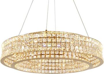 Люстра подвесная LED 100W 3000К-6000К 4024/03/08P золото Karnelli Stilfort