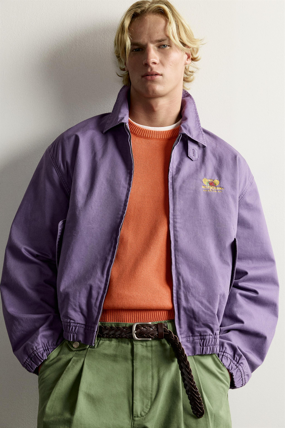 ХЛОПКОВАЯ КУРТКА С ВЫШИВКОЙ FRUIT OF THE LOOM™ — ZARA