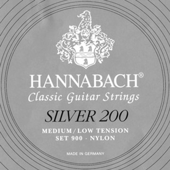 Струны для классической гитары нейлон/посеребренные Hannabach 900MLT SILVER 200