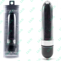 Черный вибратор с насадкой INKY KINKY
