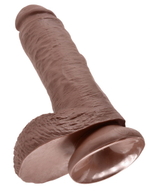Коричневый фаллоимитатор 8 Cock with Balls - 21,3 см. (Цвет: коричневый)