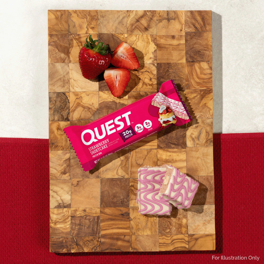 Quest Nutrition, протеиновый батончик, клубничное песочное печенье, 4 шт. по 60 г (2,12 унции)