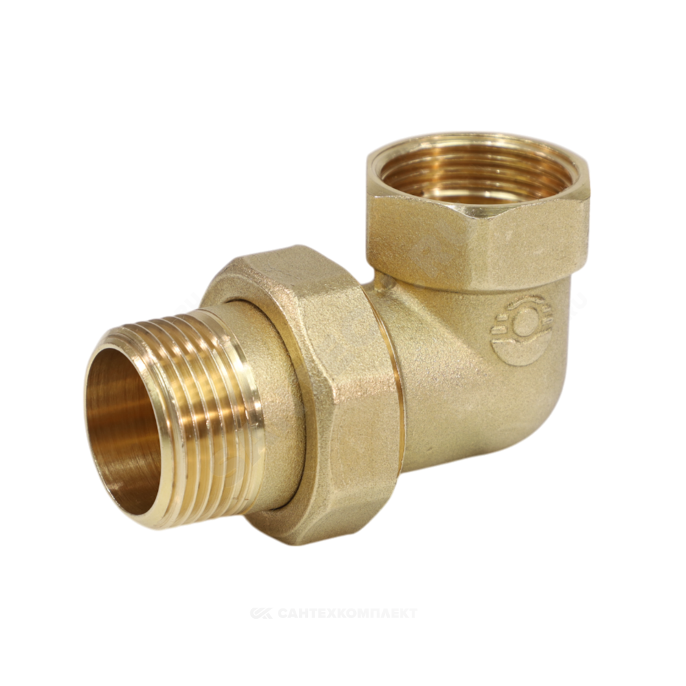 Соединитель латунь американка Ду 15 (1/2") угловой ВР/НР VALFEX VF.098.L.012