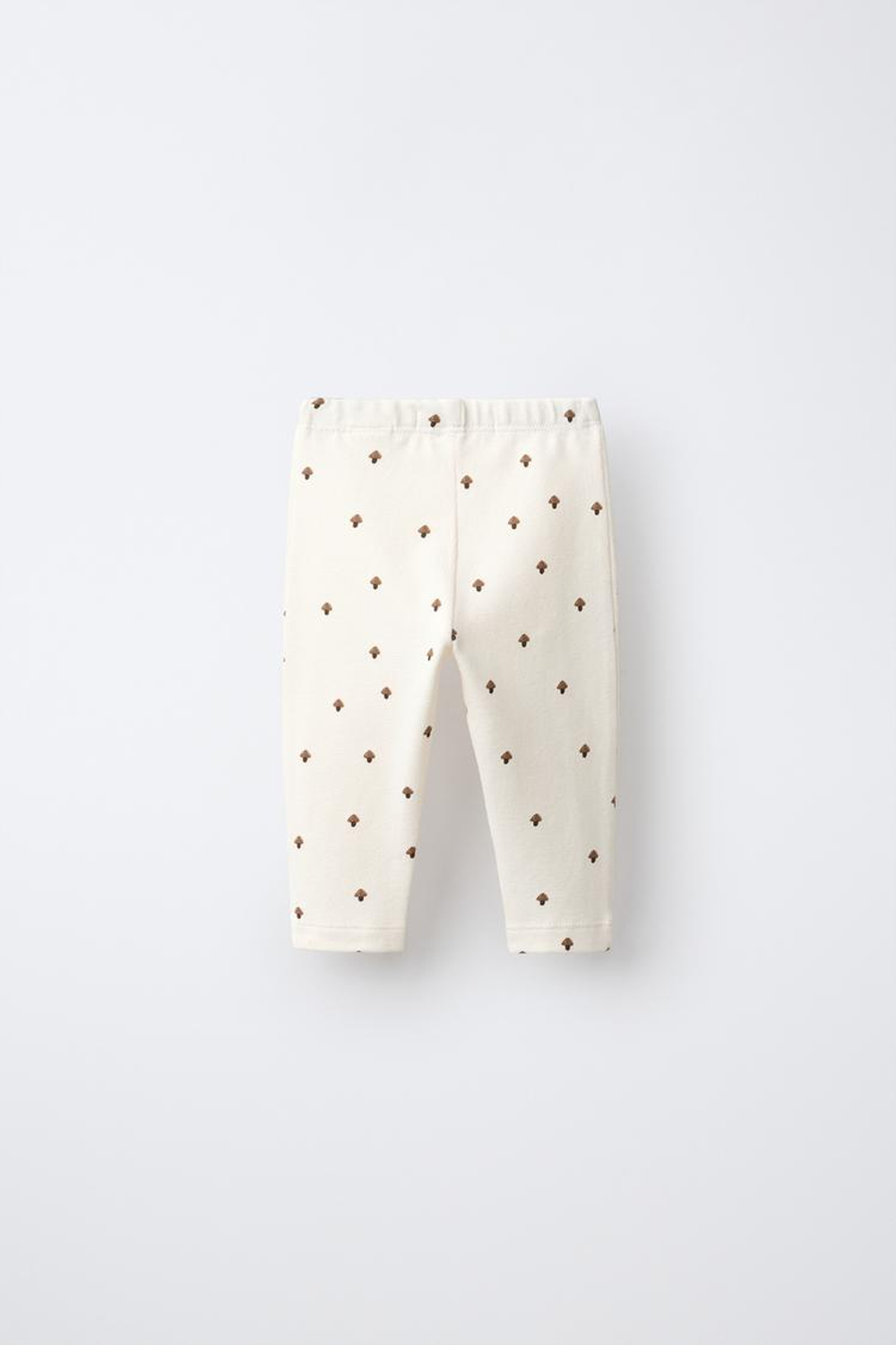ZARA ЛЕГИНСЫ С ПРИНТОМ, ЭКРЮ
