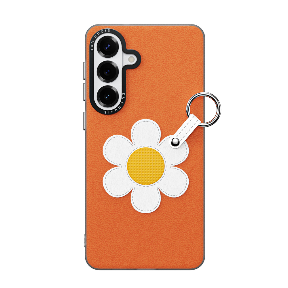 Чехол оранжевого цвета (Warm Orange) для Samsung Galaxy S26+ Плюс, серия Luvy Series Case (со съемным ремешком) от Dux Ducis