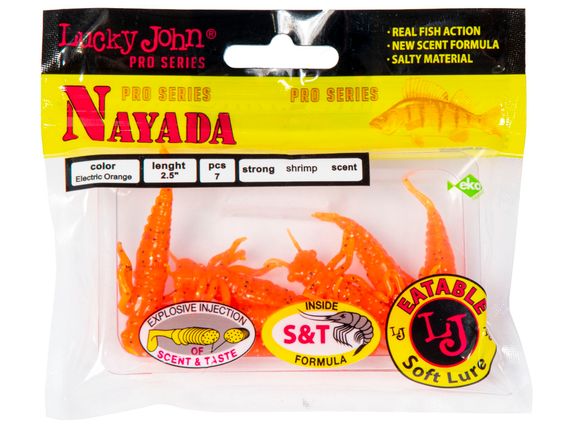 Твистеры съедобные LJ Pro Series NAYADA 3.0in (7,62 см), цв. 036, 7 шт.