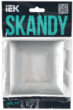 SKANDY Рамка 1-местная SK-F01S серебряный IEK
