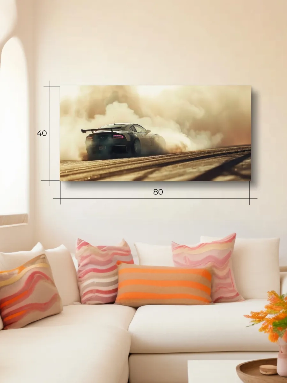 Картина Desert racing на стену 40х80 1 шт