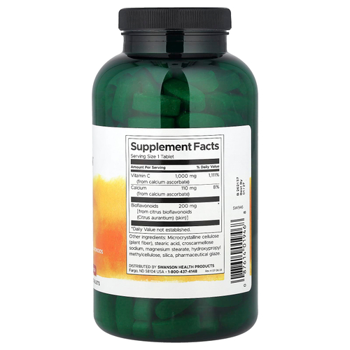 Swanson Vitamins, витамин C, 250 таблеток