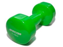 Гантель виниловая SPRINTER вес 4.5 кг  (Зелёный)