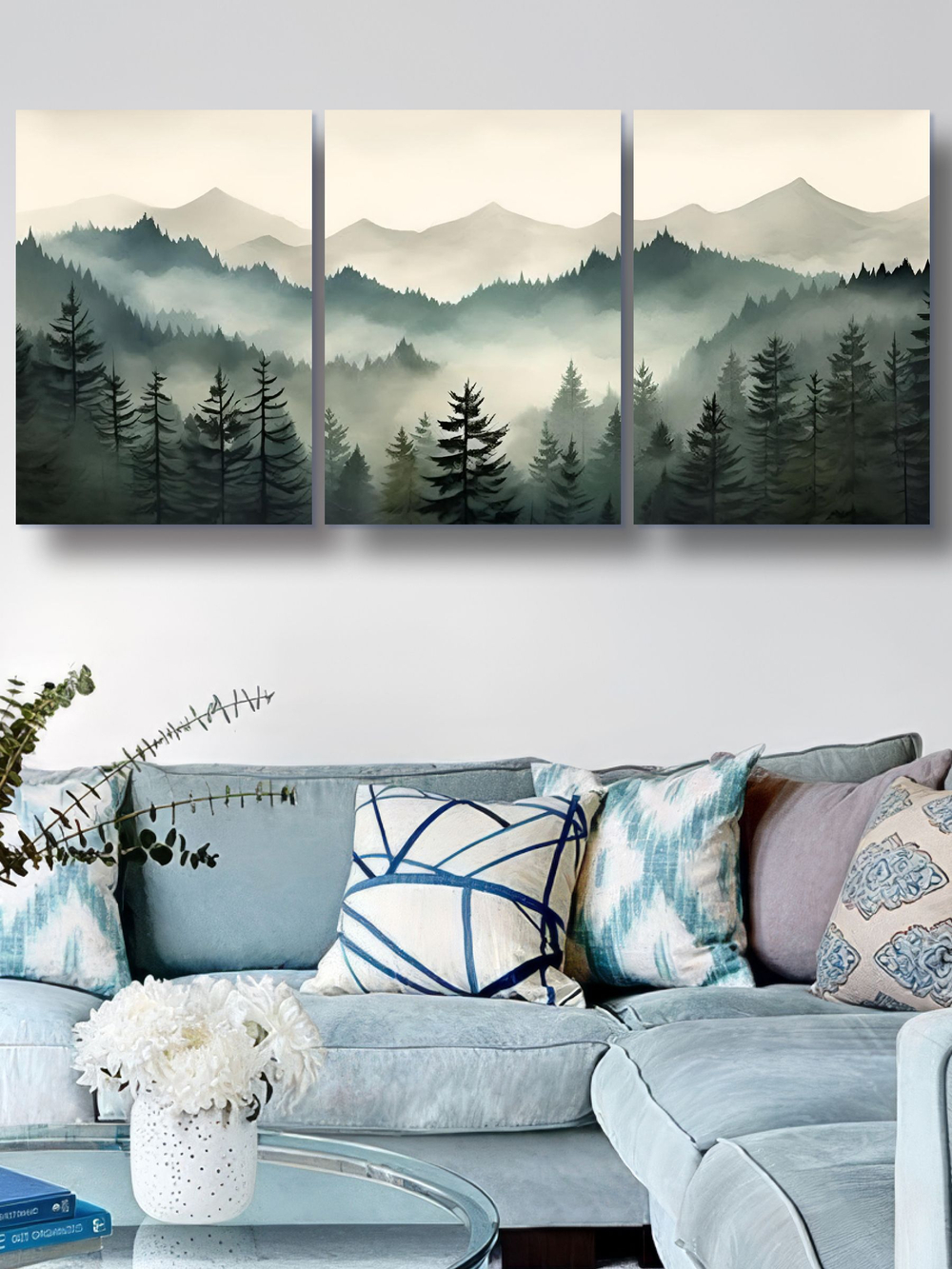 Картина Тени гор модульная 50x70см 3шт.