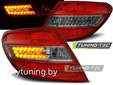 Задние фонари Mercedes C W204 red smoke led