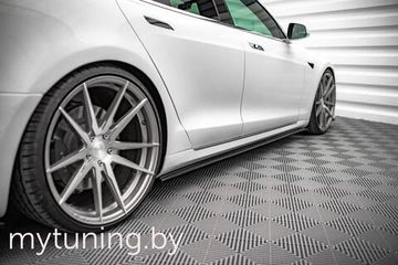 Сплиттеры накладок на пороги для TESLA Model S (16-...)
