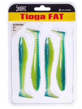 Виброхвосты съедоб. искусст. LJ Pro Series TIOGA FAT 4.5in (11.43)/T57 4шт.