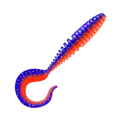 Приманка ZUB-TWIST 100мм(4")-4шт, (цвет 021) фиолетовый верх -красный низ