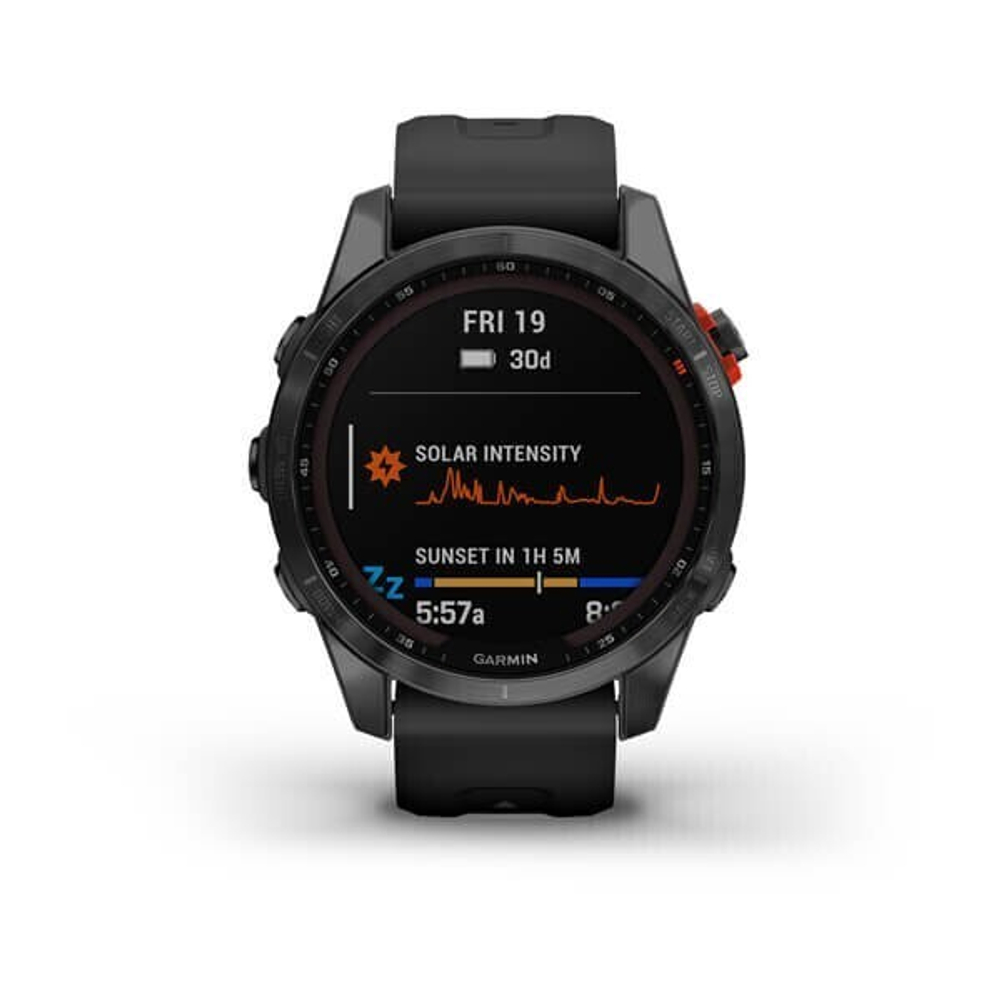 Умные часы Garmin Fenix 7X Solar серый с черным ремешком 51 мм