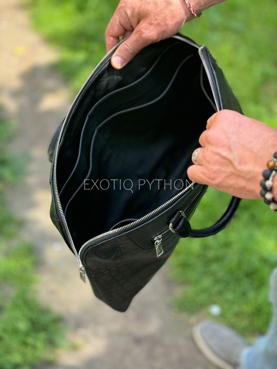 Мужской портфель из крокодиловой кожи в стиле Louis Vuitton BG-505