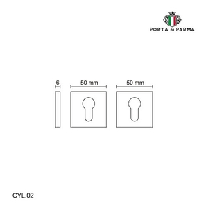 Накладка под цилиндр PORTA DI PARMA CYL.02.02 SC матовый хром
