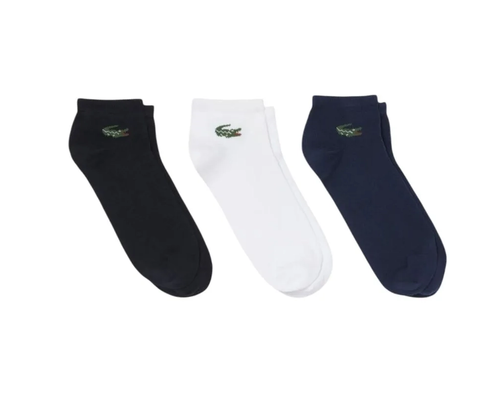 Теннисные носки Lacoste Low 3P - navy blue/white/black