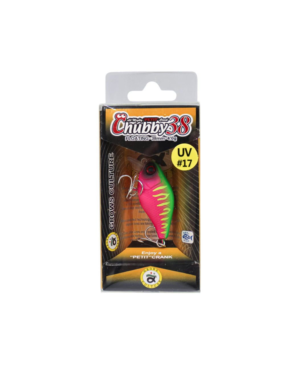 Воблер Крэнк Chubby 38F 38 мм 4 г цвет 17 Dragon Fruit Mat Tiger