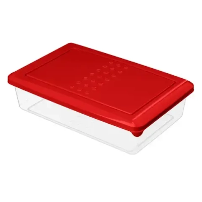 Контейнер для продуктов Asti прямоугольный 0,75л (красный)