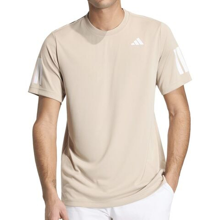 Мужская теннисная футболка Adidas Club Tennis Climacool 3-Stripes — khaki three