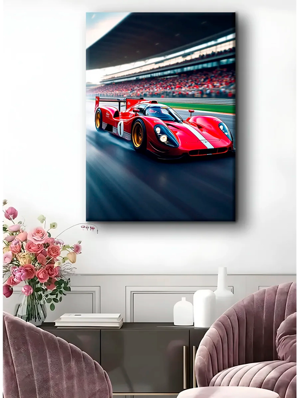 Картина "Ferrari P", для интерьера 50х70см 1шт.