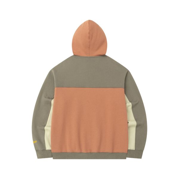 Худи HTF Three Color Block коричневый / оранжевый - фото 2