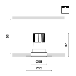 Встраиваемый светильник Technical DL124-10W-3K-TRS-W