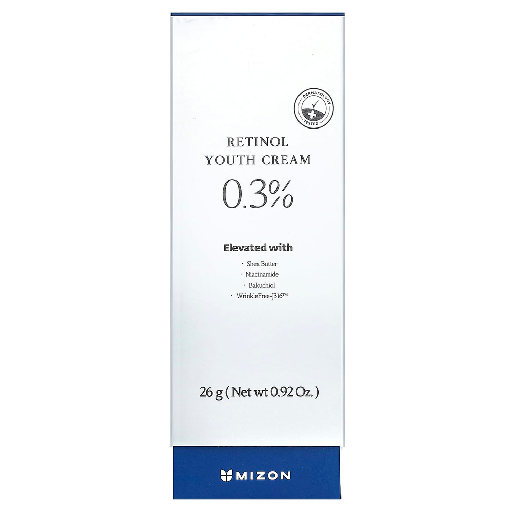 Mizon, Крем для молодости с ретинолом, 0,3%, 26 г (0,92 унции)