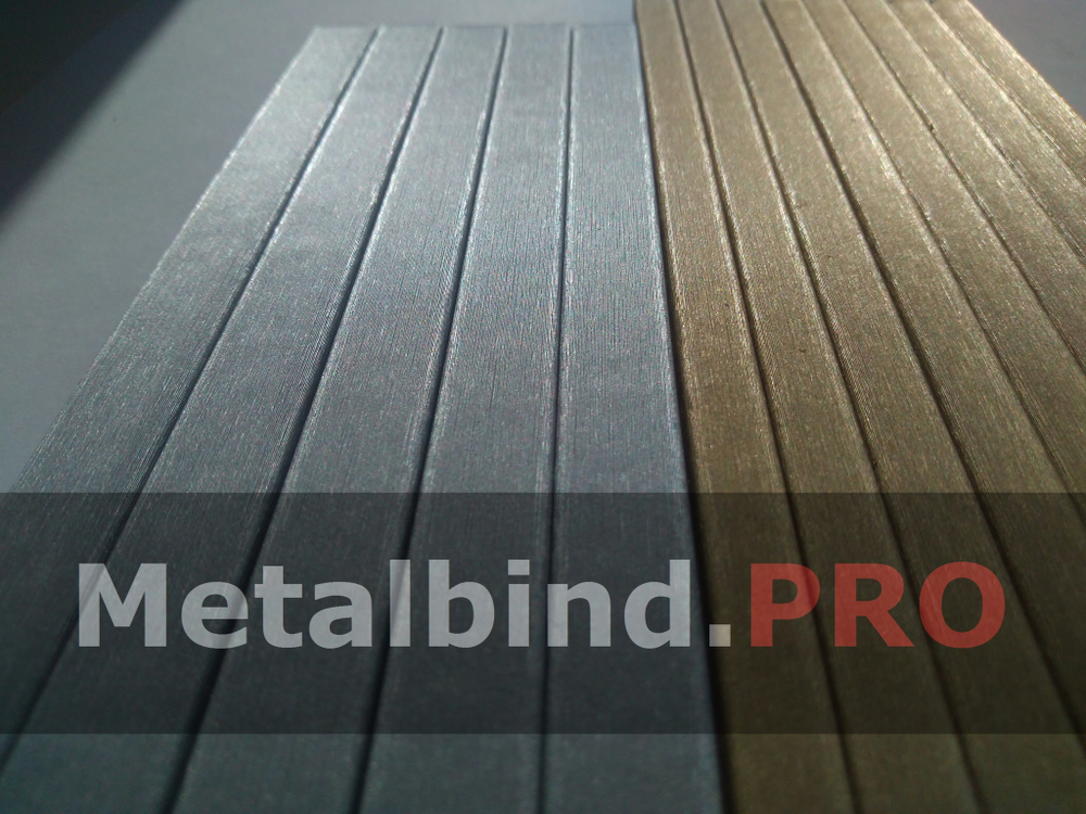 Цветные металлические каналы с покрытием TECHNO "под металл"
OPUS O.Channel TECHNO 304 mm А4, размер 10 mm, для переплета от 60 до 90 листов