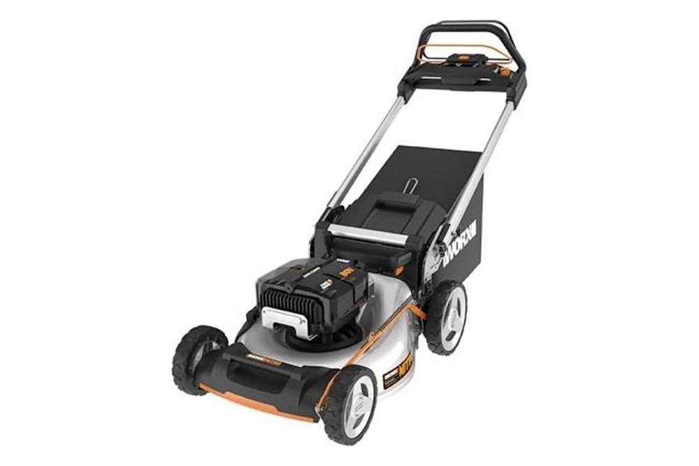 Газонокосилка аккумуляторная бесщёточная самоходная WORX WG761E, 80 В,51 см, 4Ач х4,ЗУ 2А х2,коробка