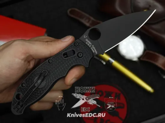 Складной нож Spyderco Manix 2 101PBBK2 c клинком из стали CTS-BD1, рукоять FRN