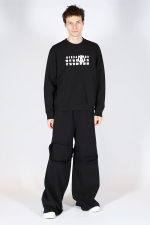MM6 MAISON MARGIELA СВИТШОТ МУЖСКОЙ ЧЕРНЫЙ С ЛОГОТИПОМ