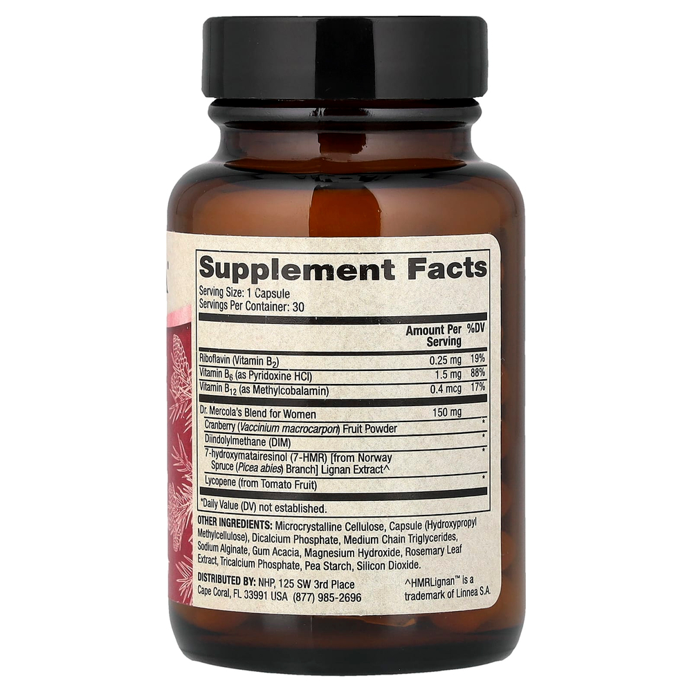 Dr. Mercola, Лигнаны с ликопином, 30 капсул