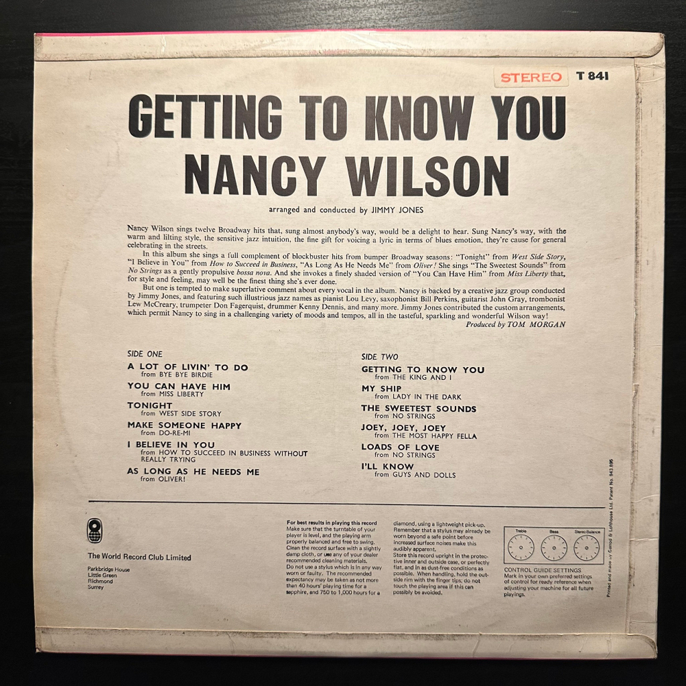 Nancy Wilson - Getting To Know You (Англия)